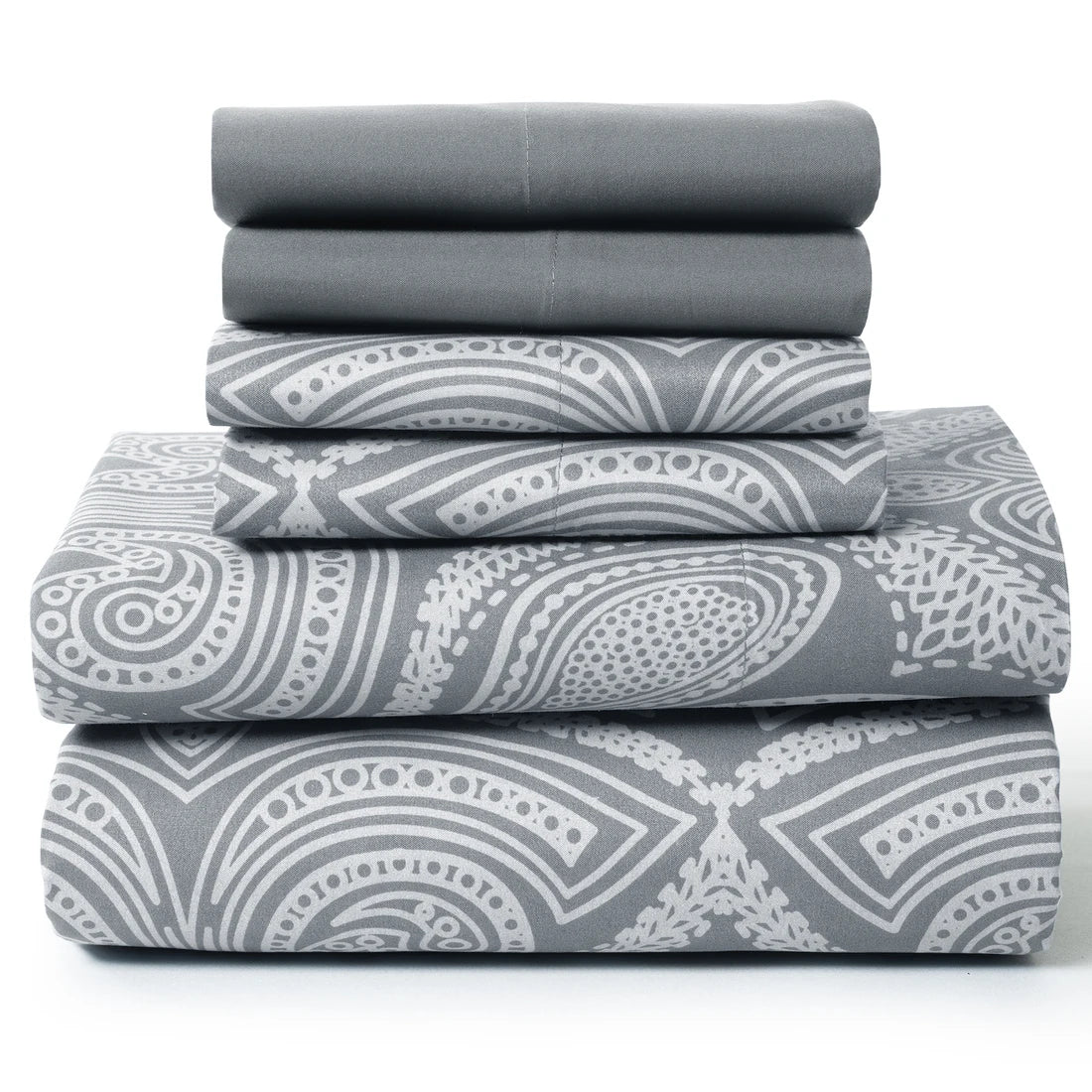 6Pc Paisley Luxurious Printed Bed Sheets