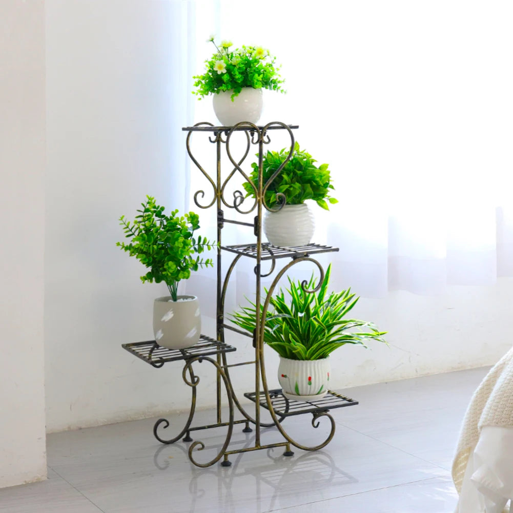 4-Tier Indoor Plant Stand (Black)