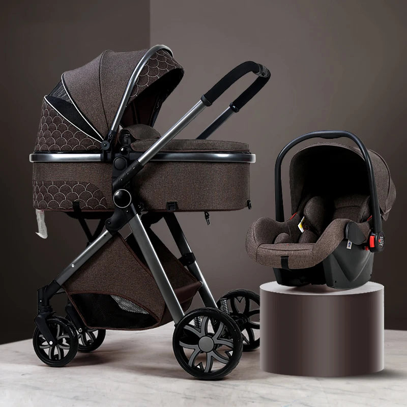 Luxury Baby Stroller 3-in-1