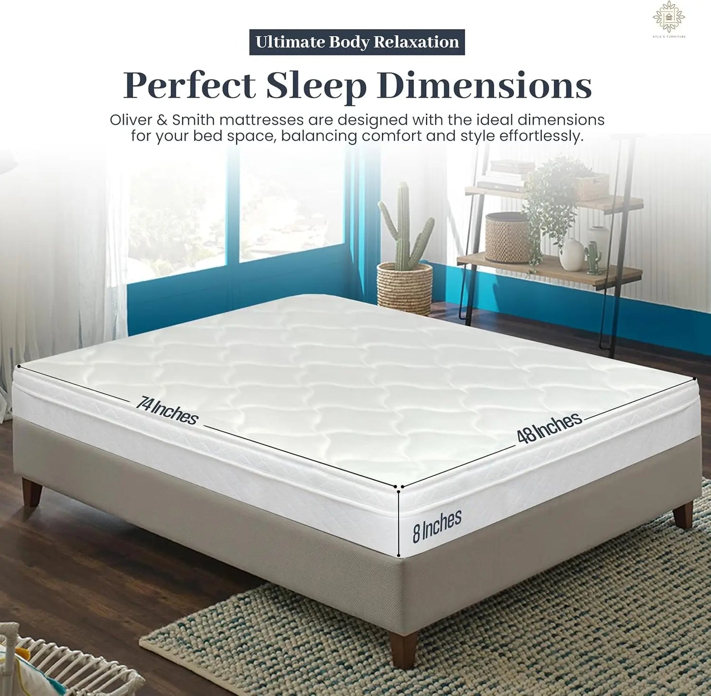 8 Inch Hybrid Full Size Mattress - Eco-Friendly