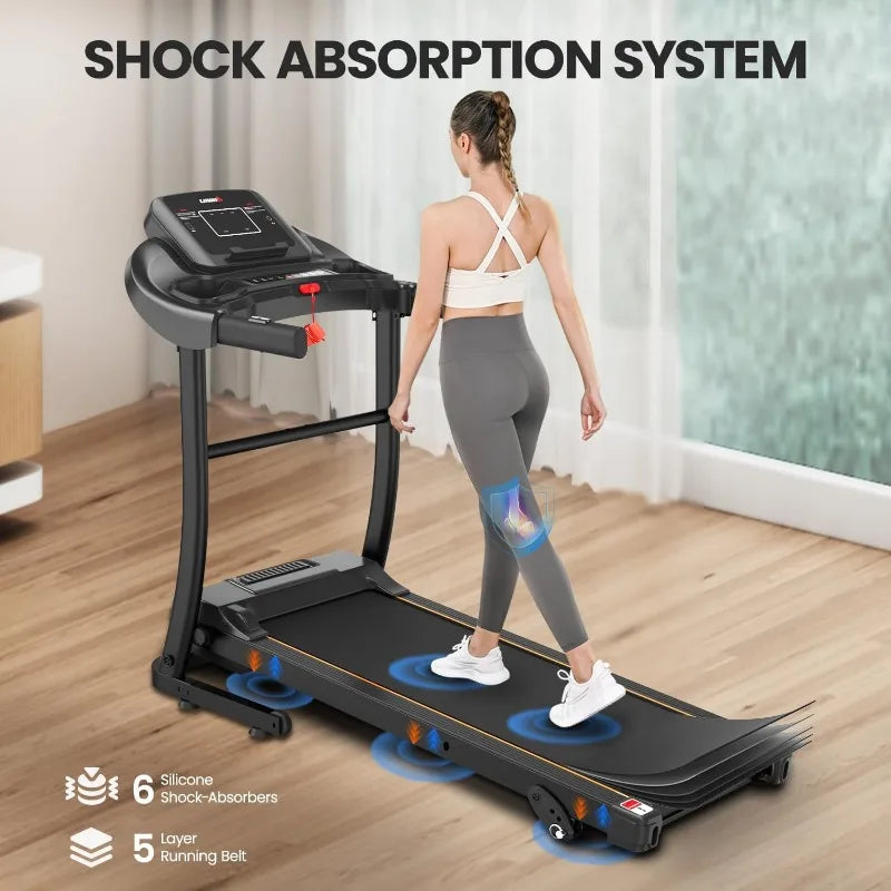Treadmill With Incline, Heart Rate Sensors, Digital Display For Walking