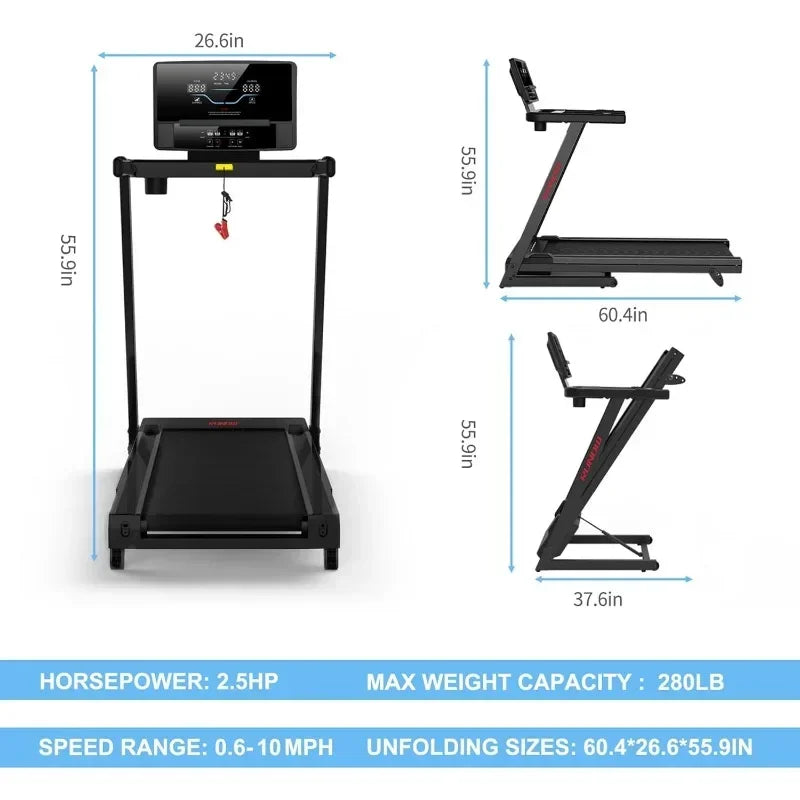 RUNOW Foldable Treadmill Supports Bluetooth