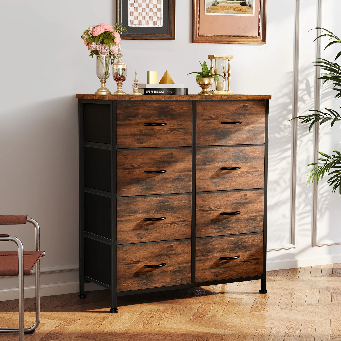 Children's Bedroom Wardrobe With 8 Fabric Drawers