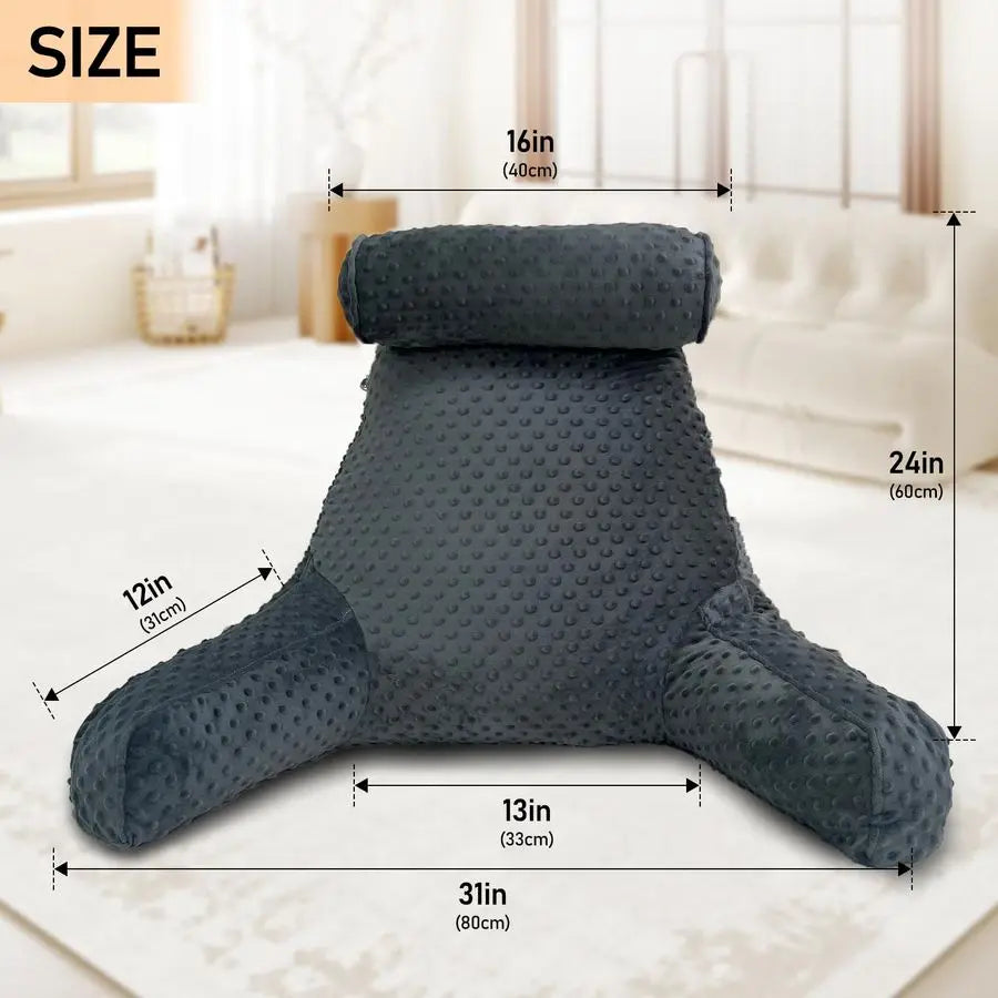 Extra-Large Backrest Support Pillow with Arms
