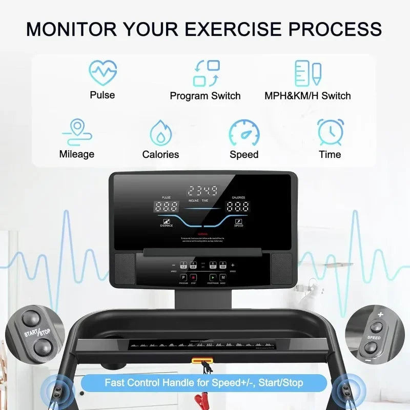 RUNOW Foldable Treadmill Supports Bluetooth