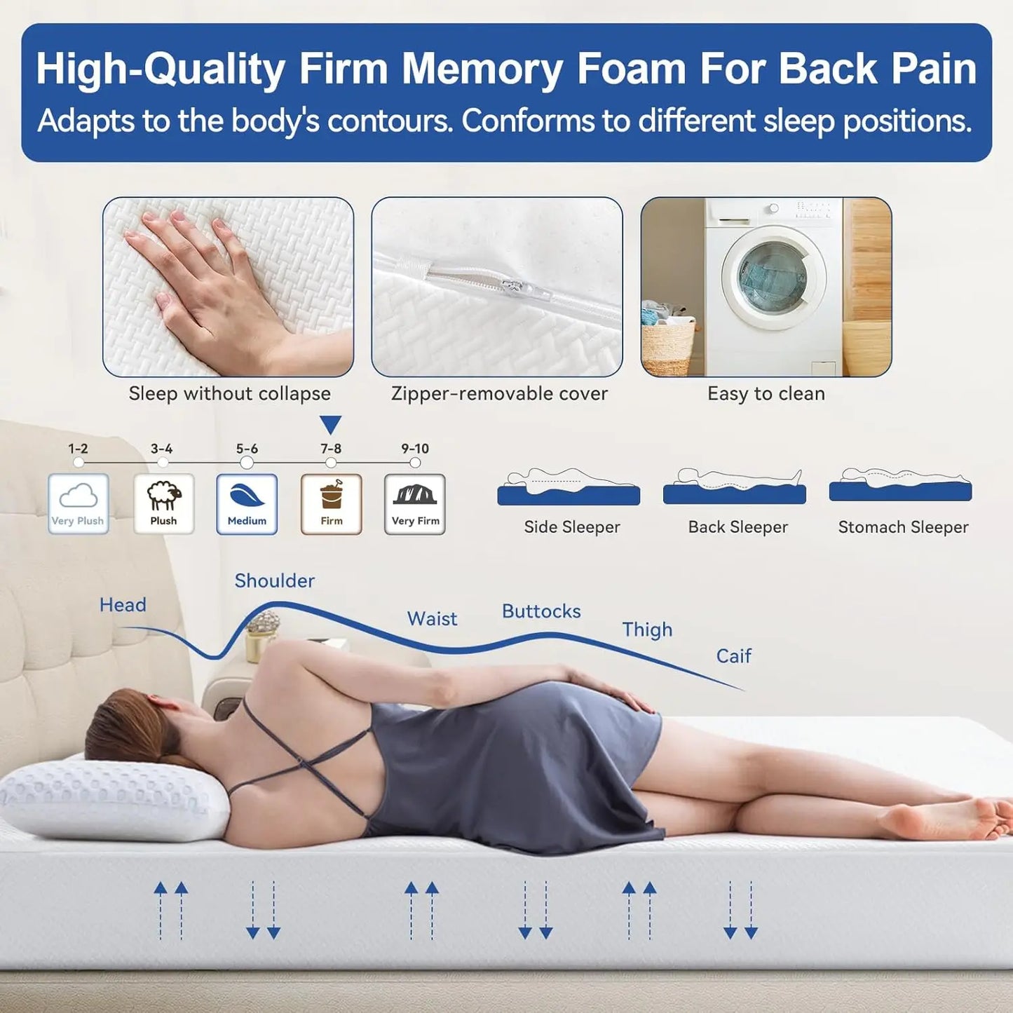 Memory Foam With Medium Firm Cooling Mattress