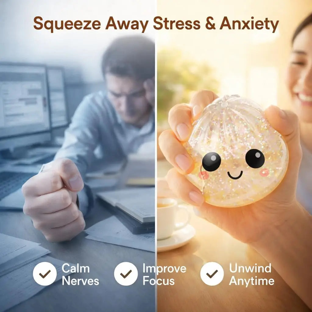 Colorful Squishy Bun Sensory Toy for Anxiety Relief