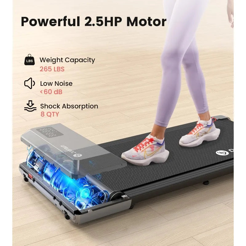 Low Noise Running/ Jogging Machine, Lightweight, Portable Treadmill