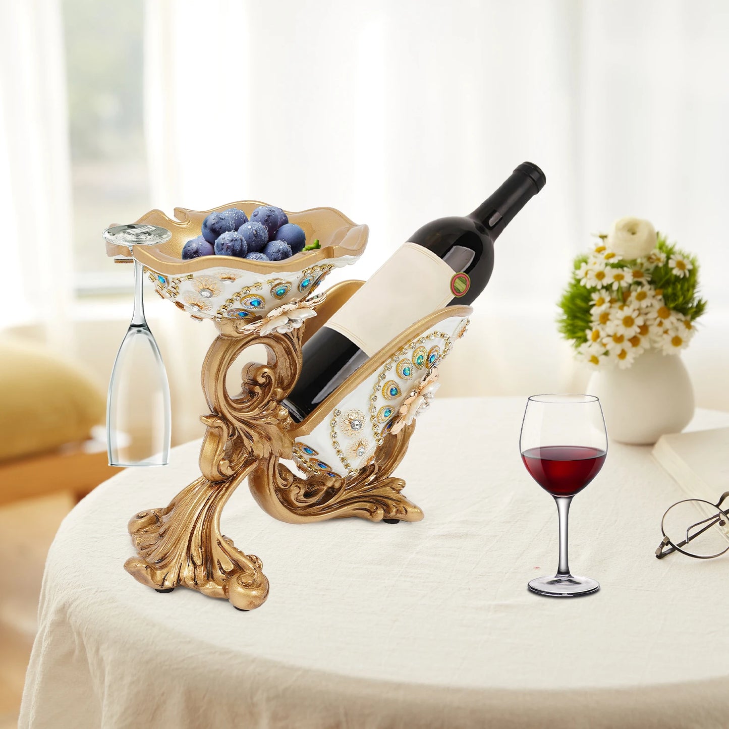 Elegant European Wine Rack, Decorative, Practical Charm.