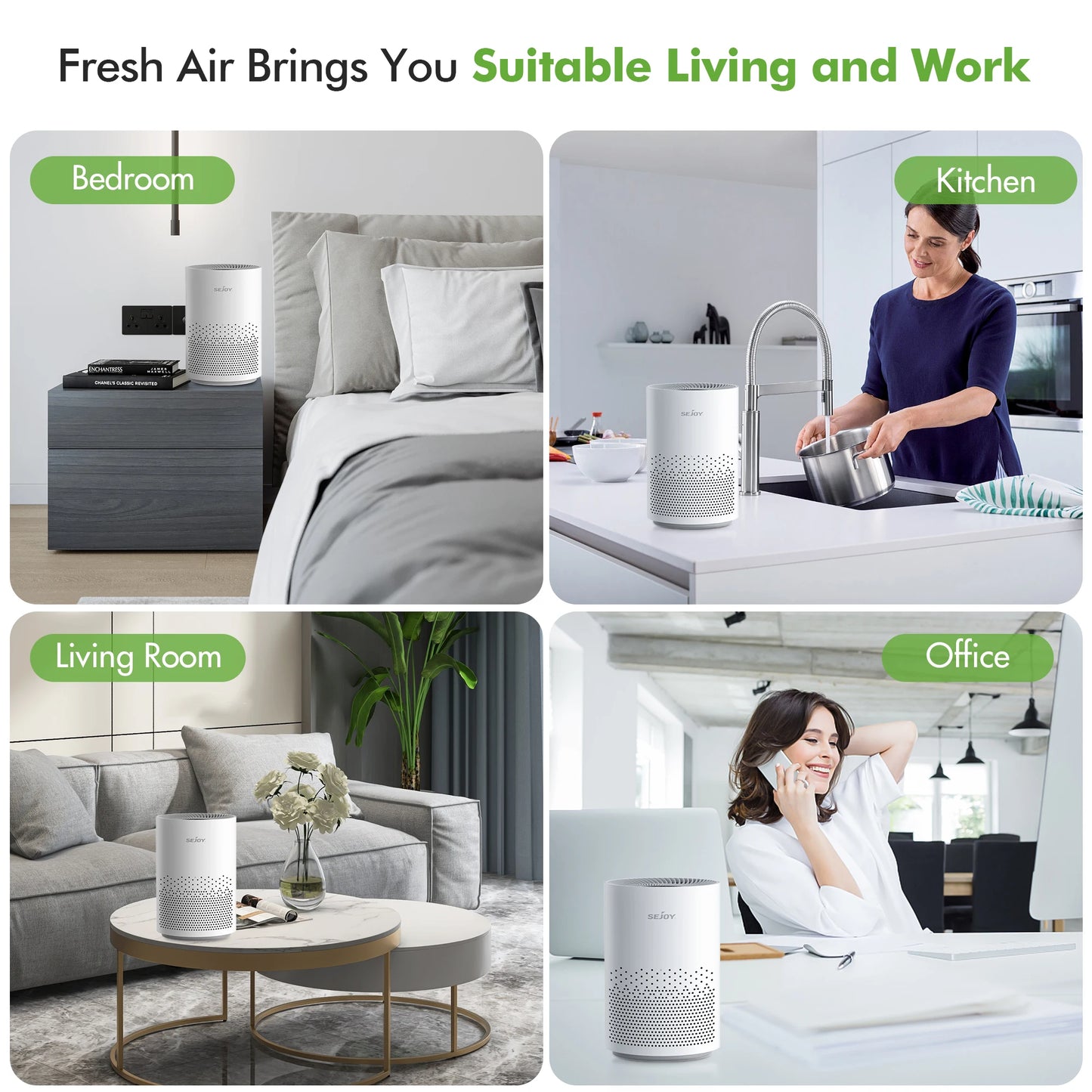 Sejoy True HEPA Air Purifier Ionizer