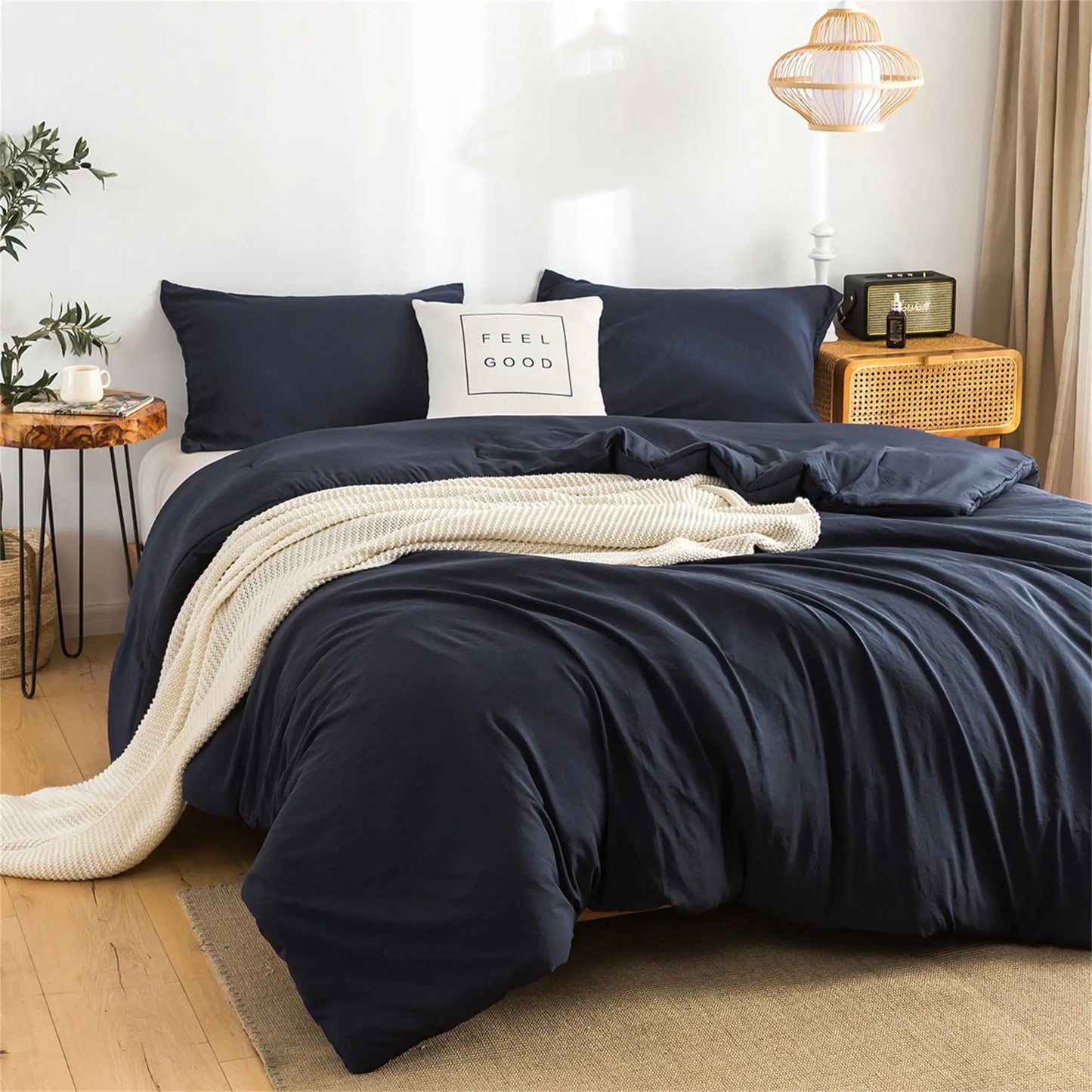 Soft Reversible Washable Luxury Bedding Comforter Set