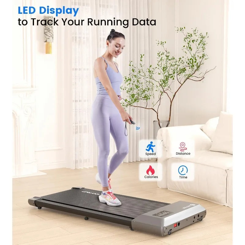 Low Noise Running/ Jogging Machine, Lightweight, Portable Treadmill