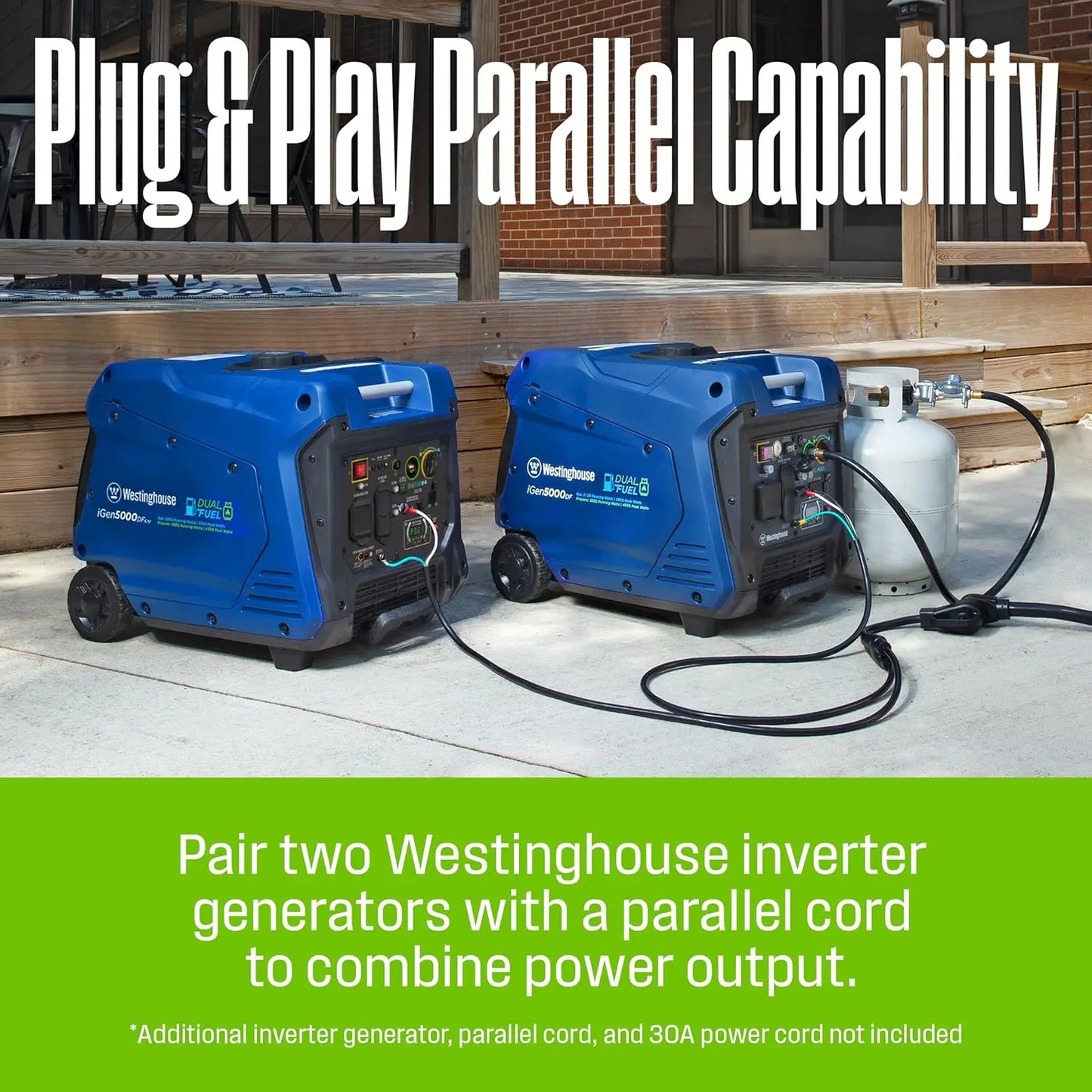 Westinghouse 5000W Dual Fuel Portable Inverter Generator