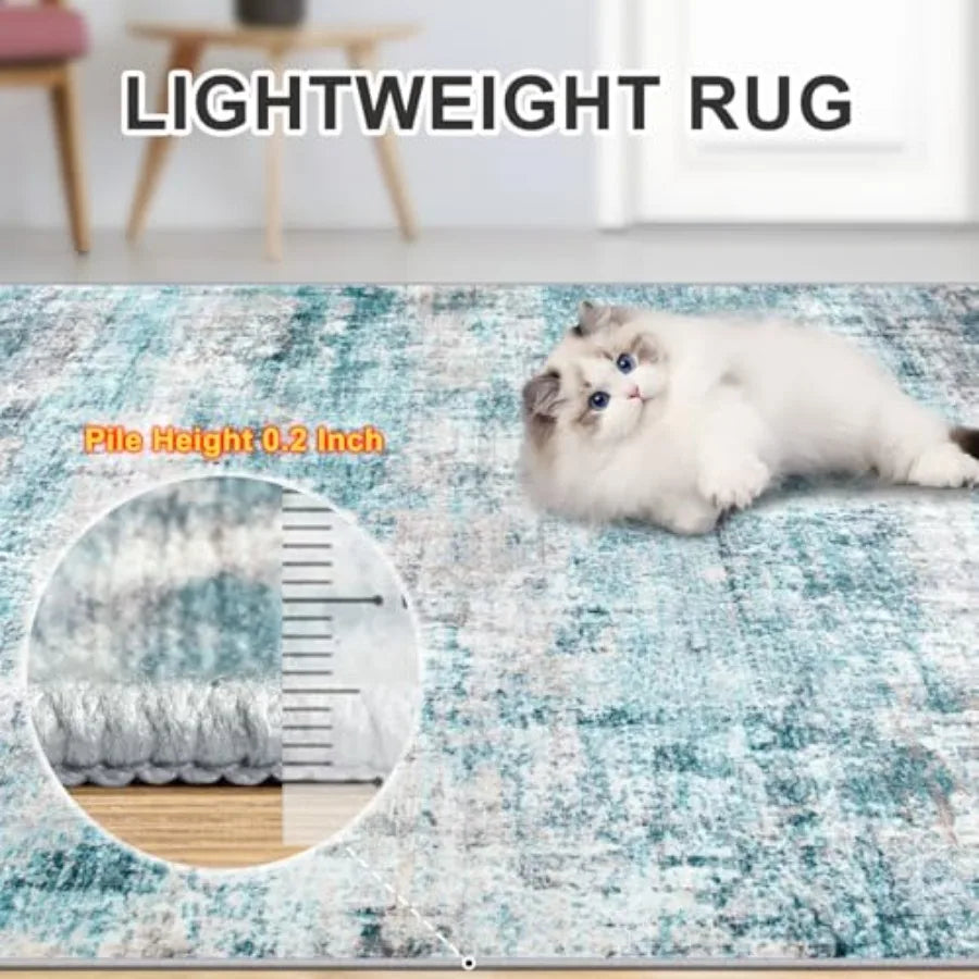 4x6 Modern Abstract Soft Neutral Carpet