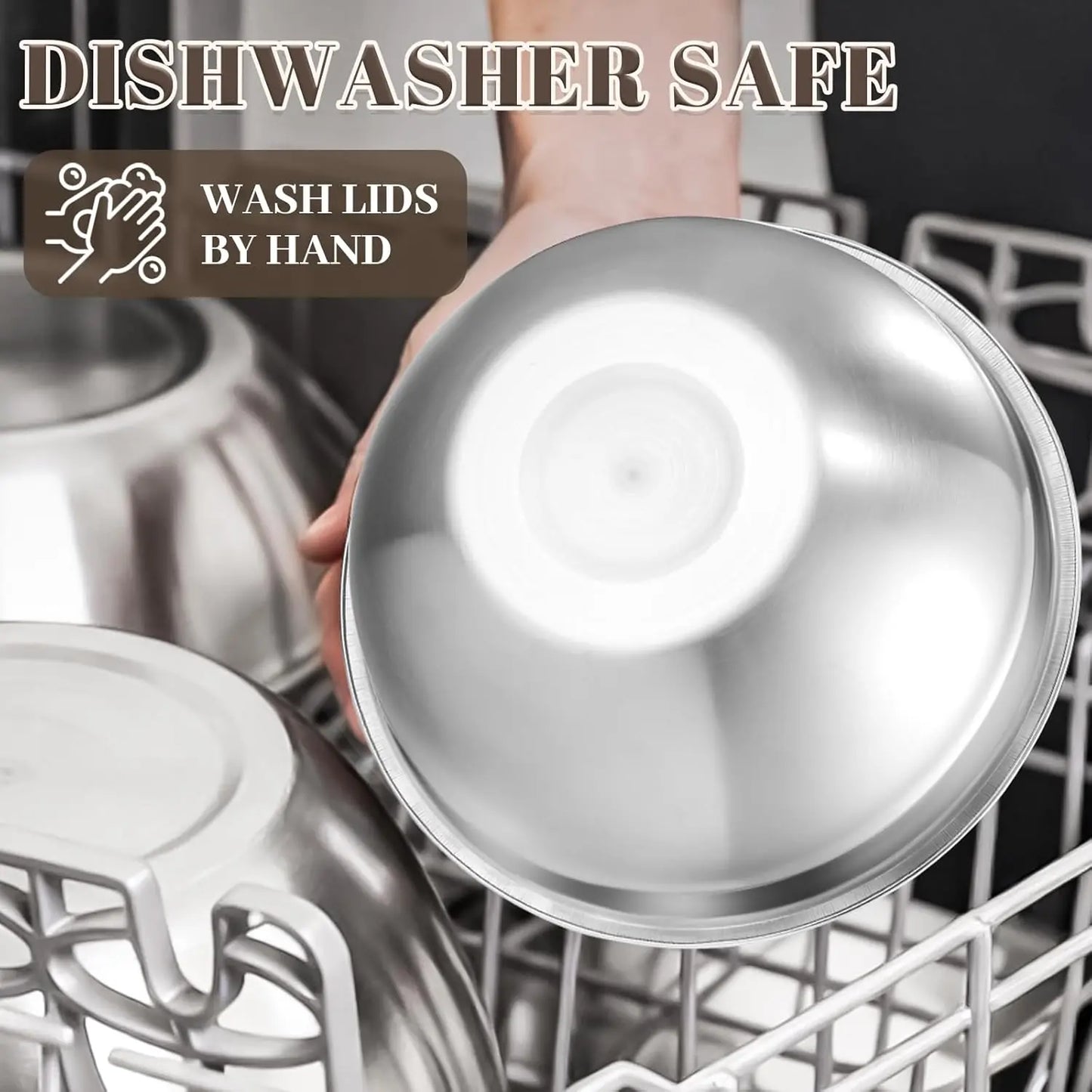 7-Piece Stainless Steel Mixing Bowls With Lids