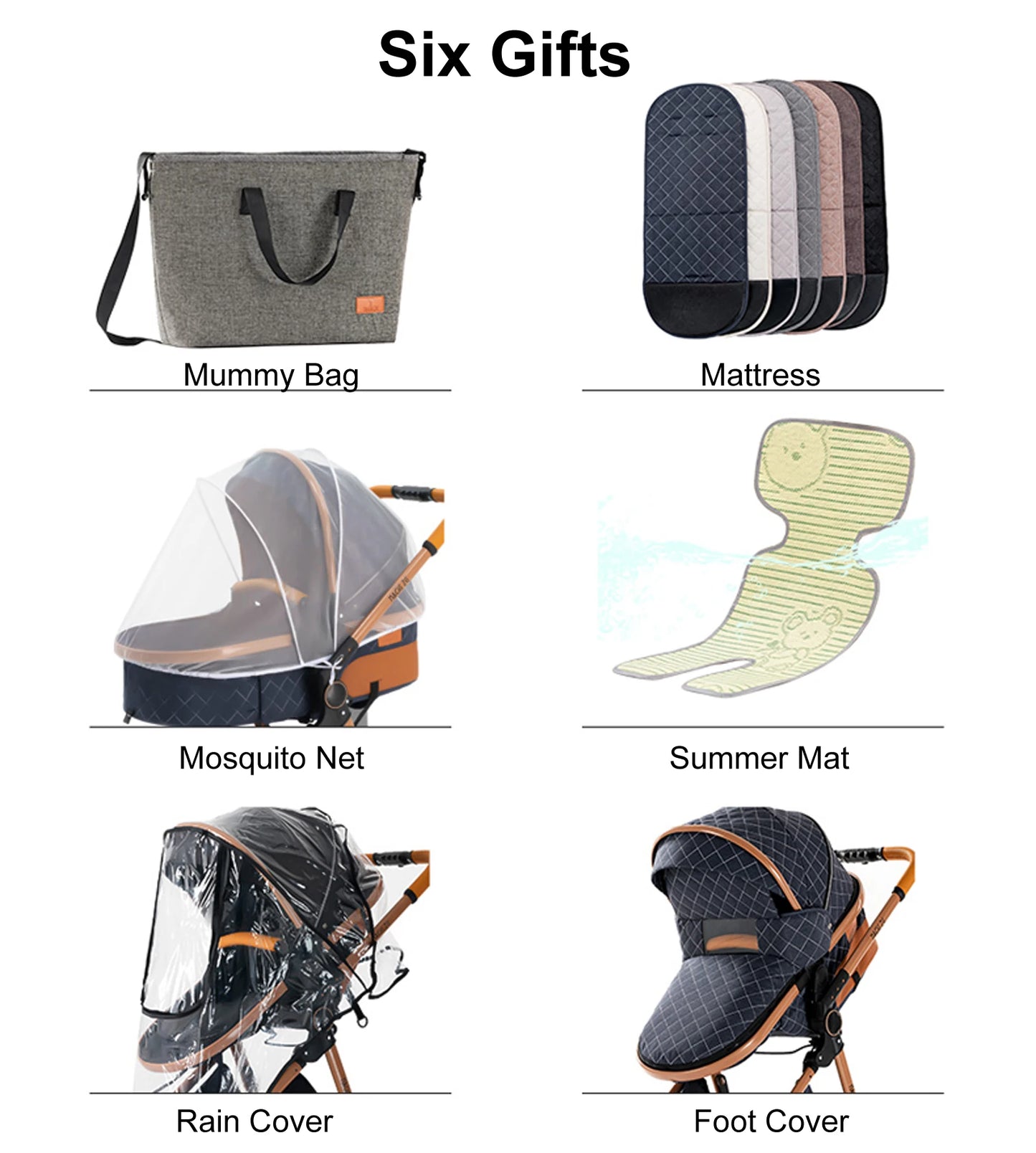 Luxury Portable 3-in-1Baby Stroller