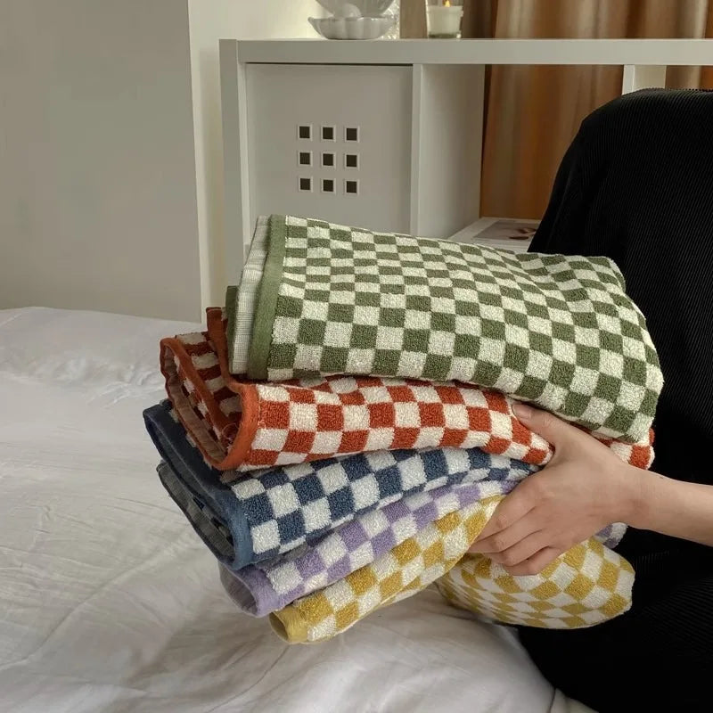 Vintage Plaid Bath Towel