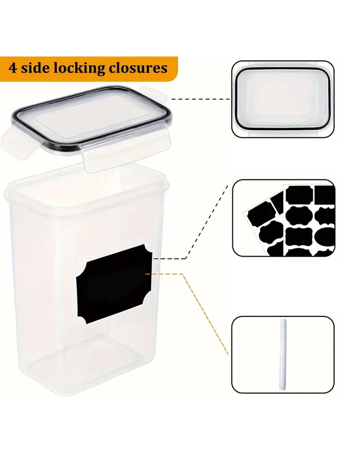 Storage Airtight Containers- Grains, Flour, Salt,