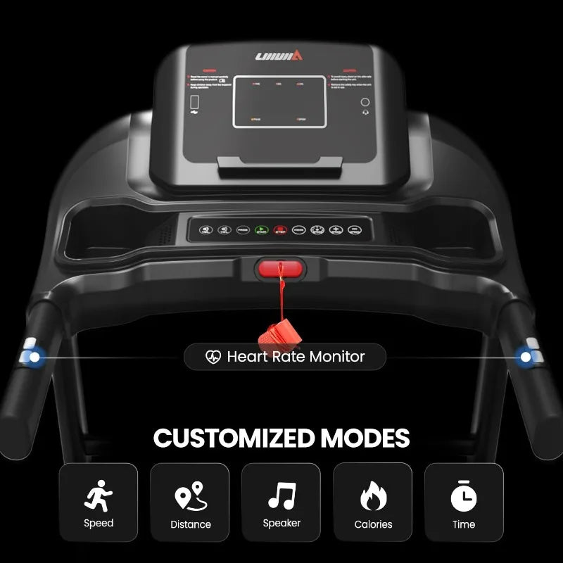 Treadmill With Incline, Heart Rate Sensors, Digital Display For Walking