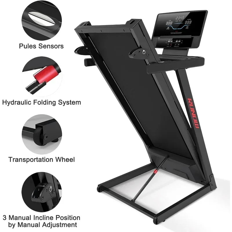 RUNOW Foldable Treadmill Supports Bluetooth
