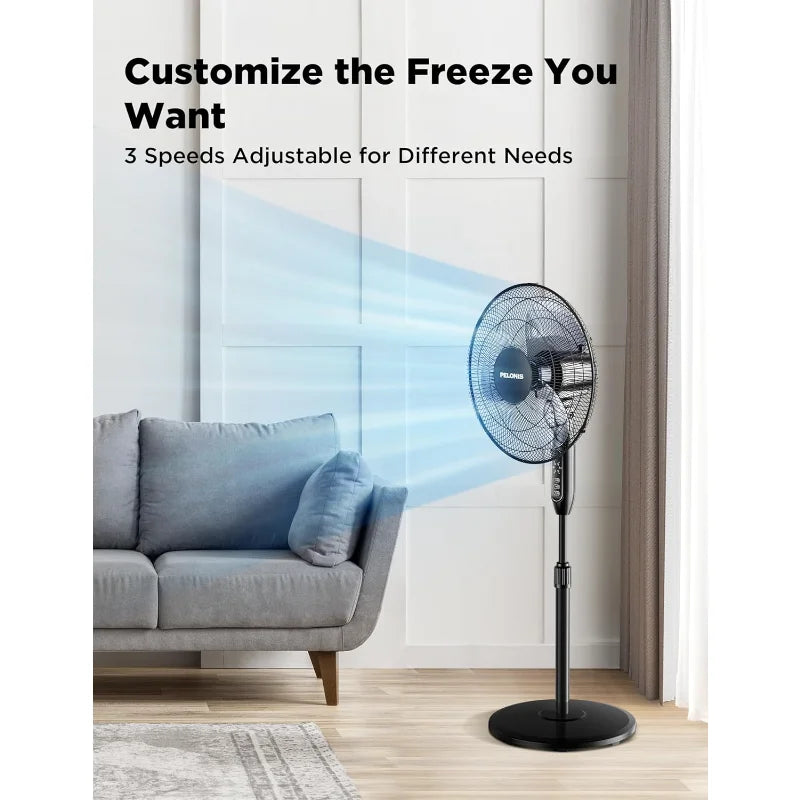 Oscillating Pedestal Standing Fan With Remote Control