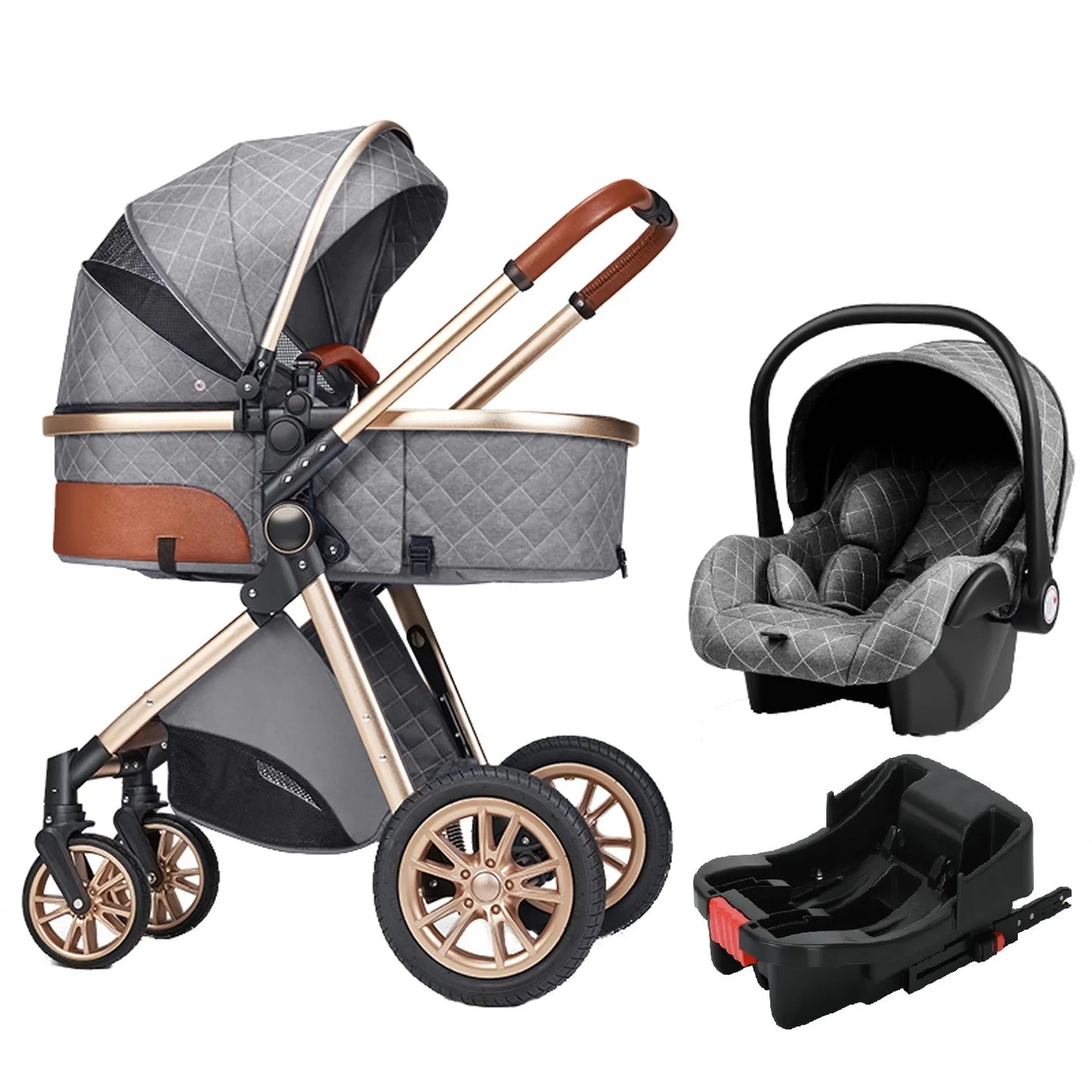 Luxury Portable 3-in-1Baby Stroller
