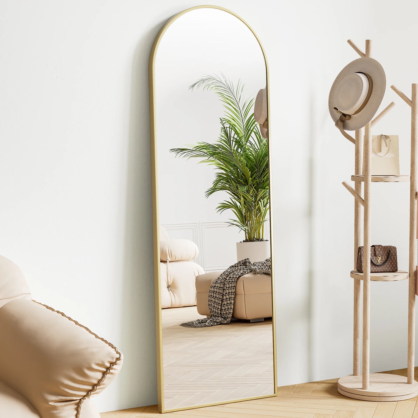 JHK Full-Body Hanging, Leaning Wall-Mounted Mirrors