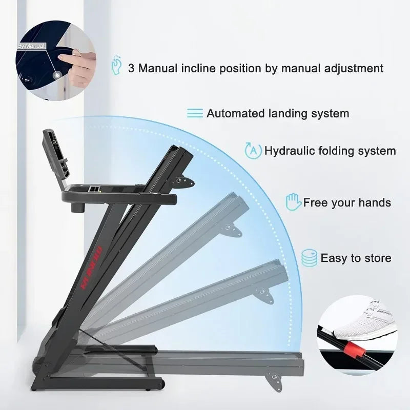 RUNOW Foldable Treadmill Supports Bluetooth