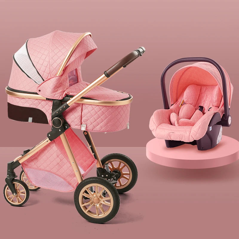 Luxury Baby Stroller 3-in-1