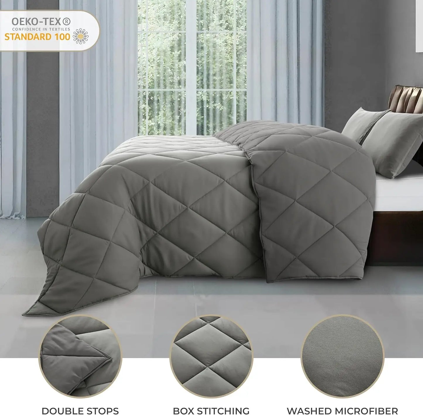 3 Piece Reversible Comforter Set