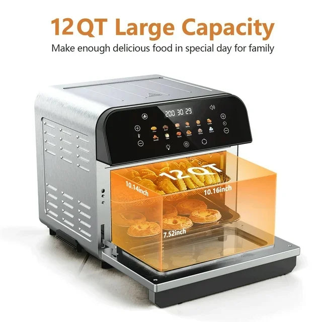 12QT Toaster Oven with 12 Pre-set Cooking Menus