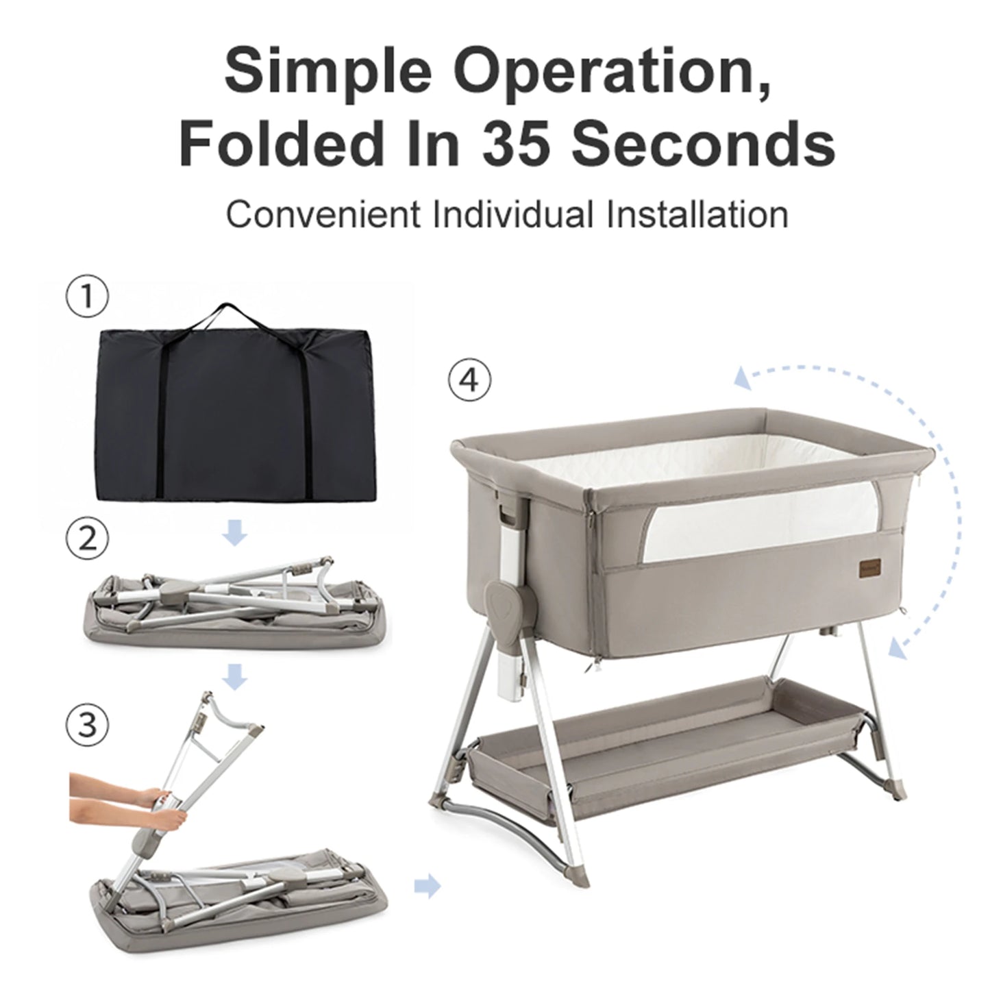 Baby Bedside Portable Rocking Crib