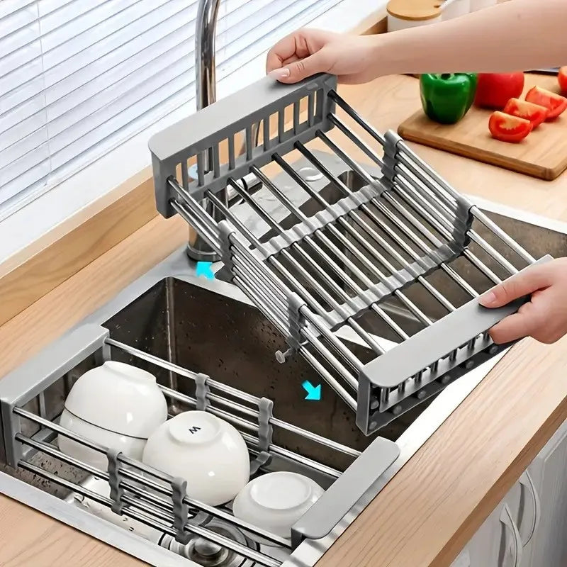 Adjustable Over-The-Sink Dish Drying Rack