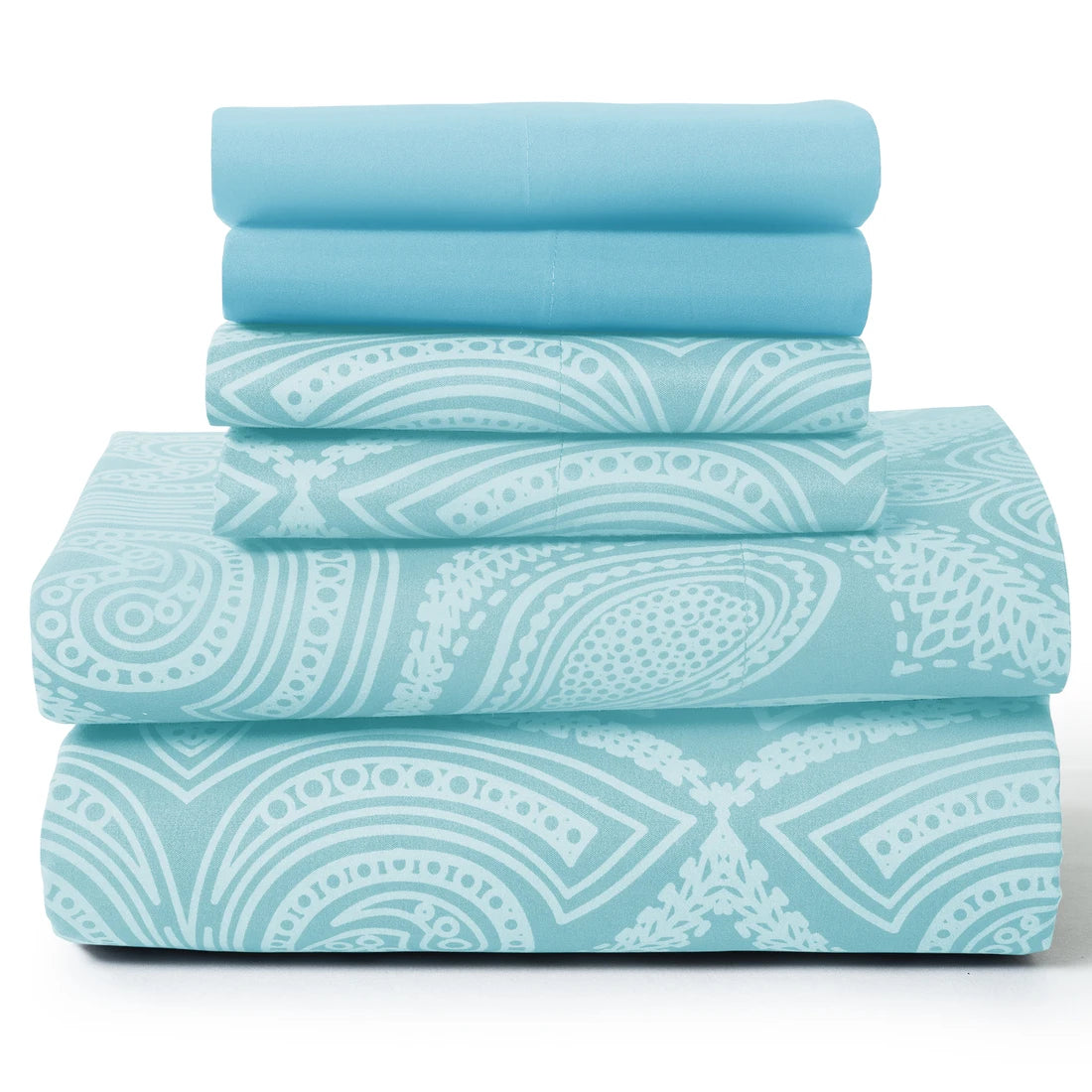 6Pc Paisley Luxurious Printed Bed Sheets