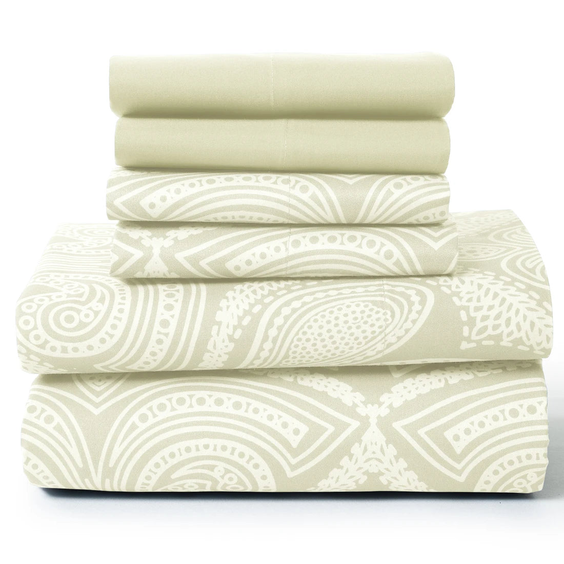 6Pc Paisley Luxurious Printed Bed Sheets