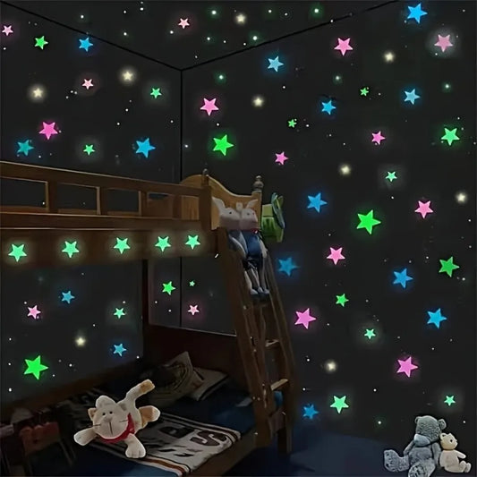 200PCS Glow in The Dark Star Wall Stickers