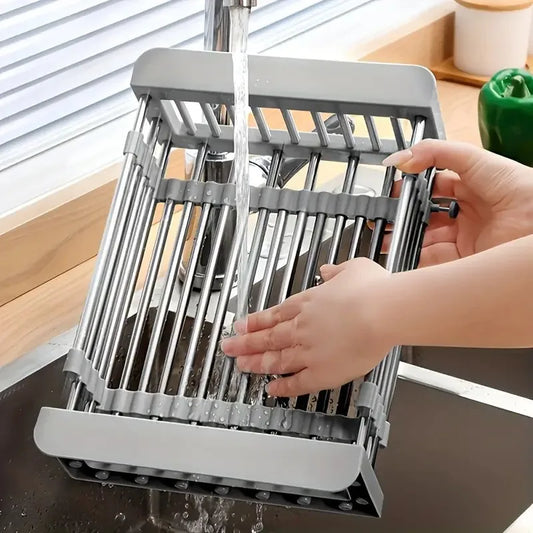 Adjustable Over-The-Sink Dish Drying Rack