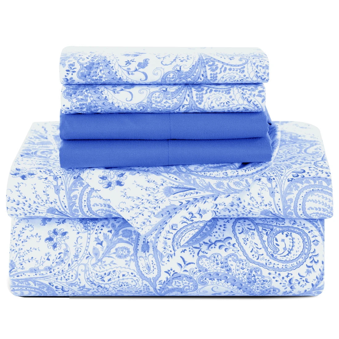 6Pc Paisley Luxurious Printed Bed Sheets