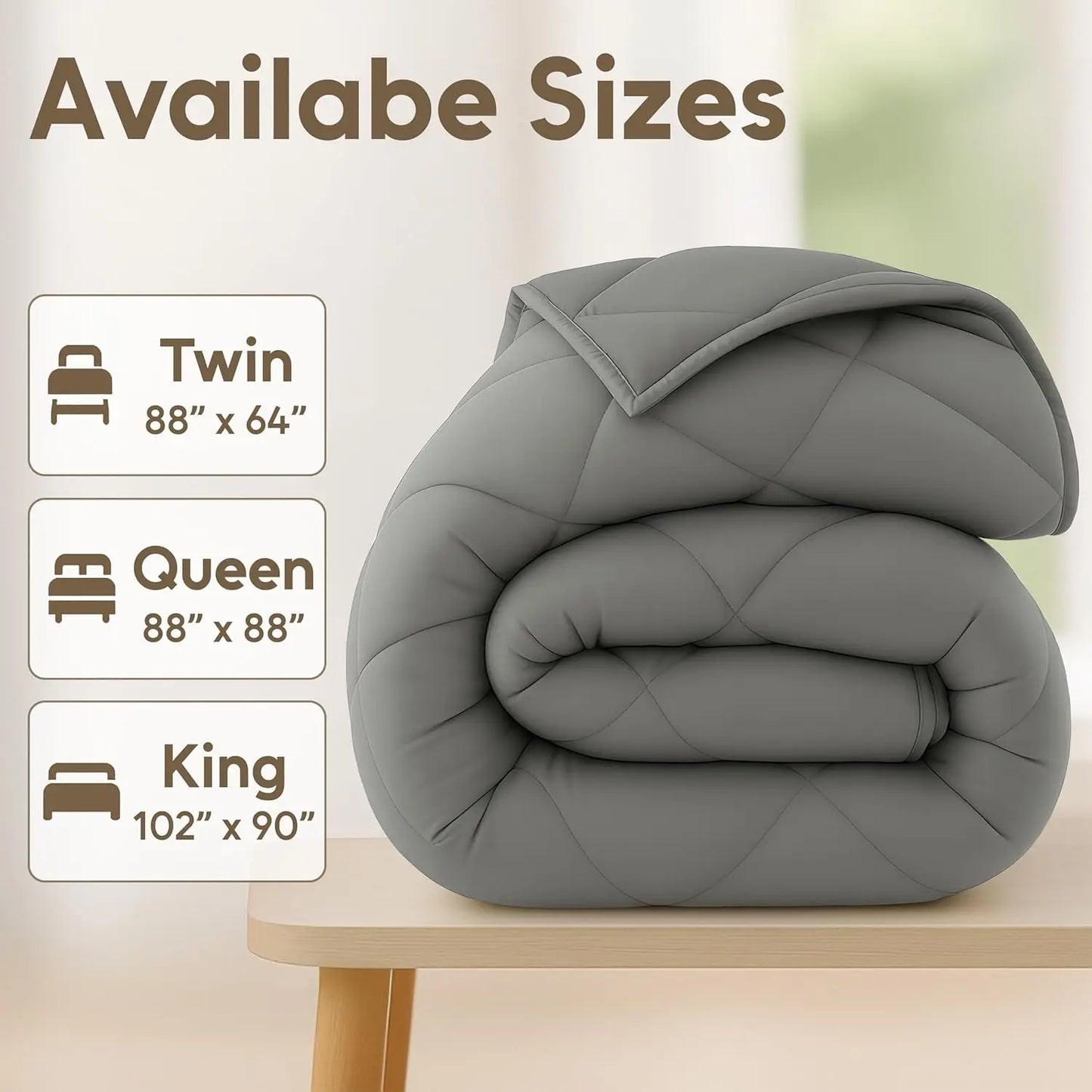 Lightweight 1Pc Comforter - Soft Breathable