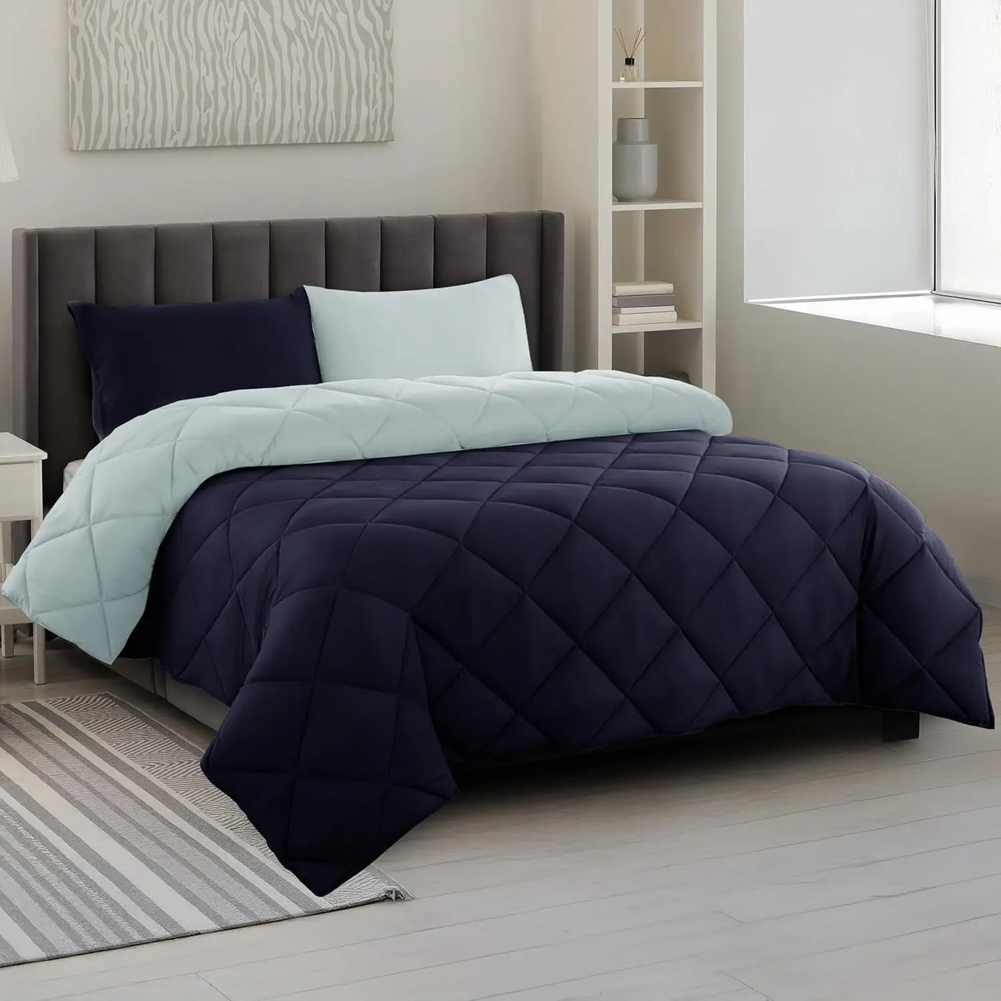 3 Piece Reversible Comforter Set