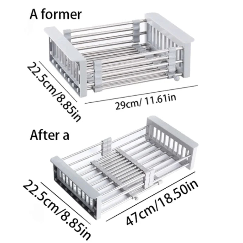 Adjustable Over-The-Sink Dish Drying Rack