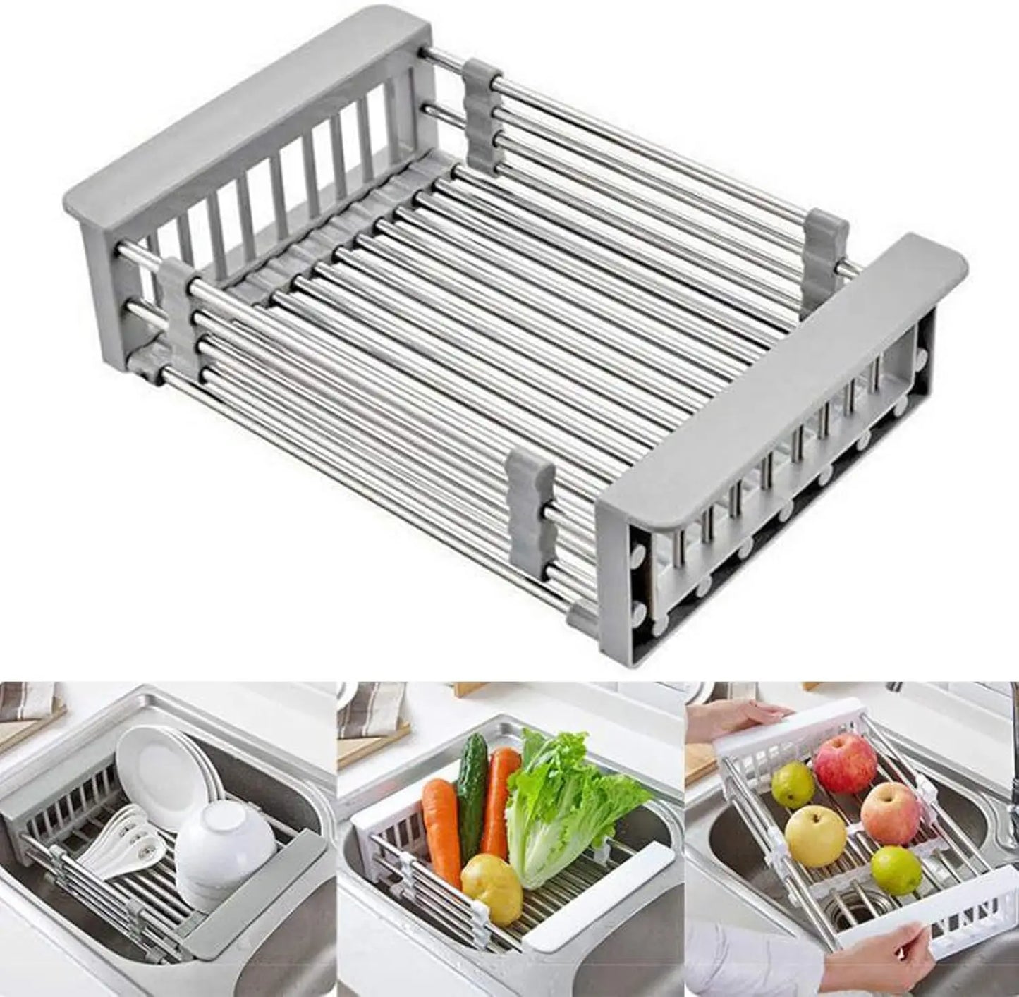 Adjustable Over-The-Sink Dish Drying Rack