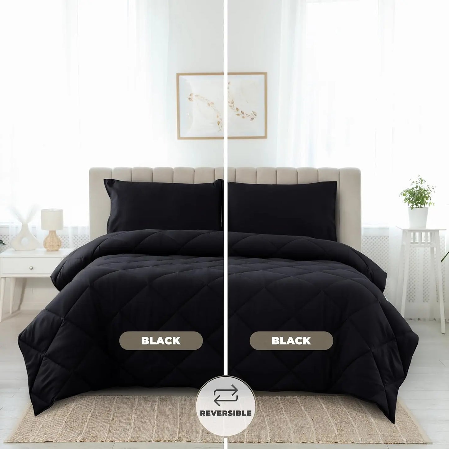3 Piece Reversible Comforter Set