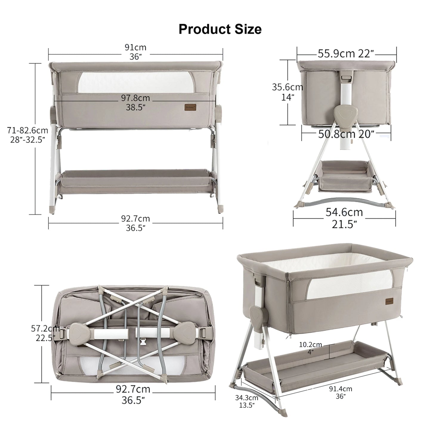 Baby Bedside Portable Rocking Crib