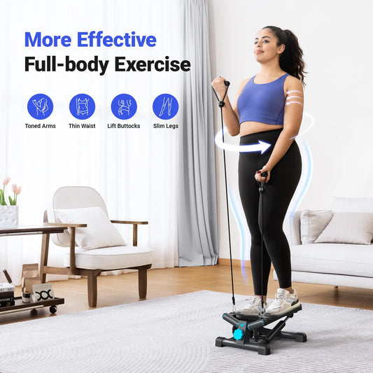 Stepper Exercise Equipment With Resistance Band For Fitness