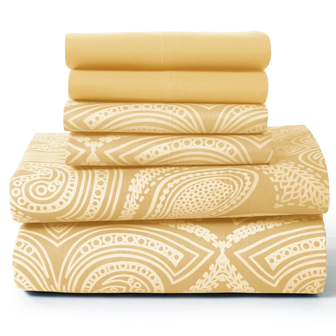 6Pc Paisley Luxurious Printed Bed Sheets