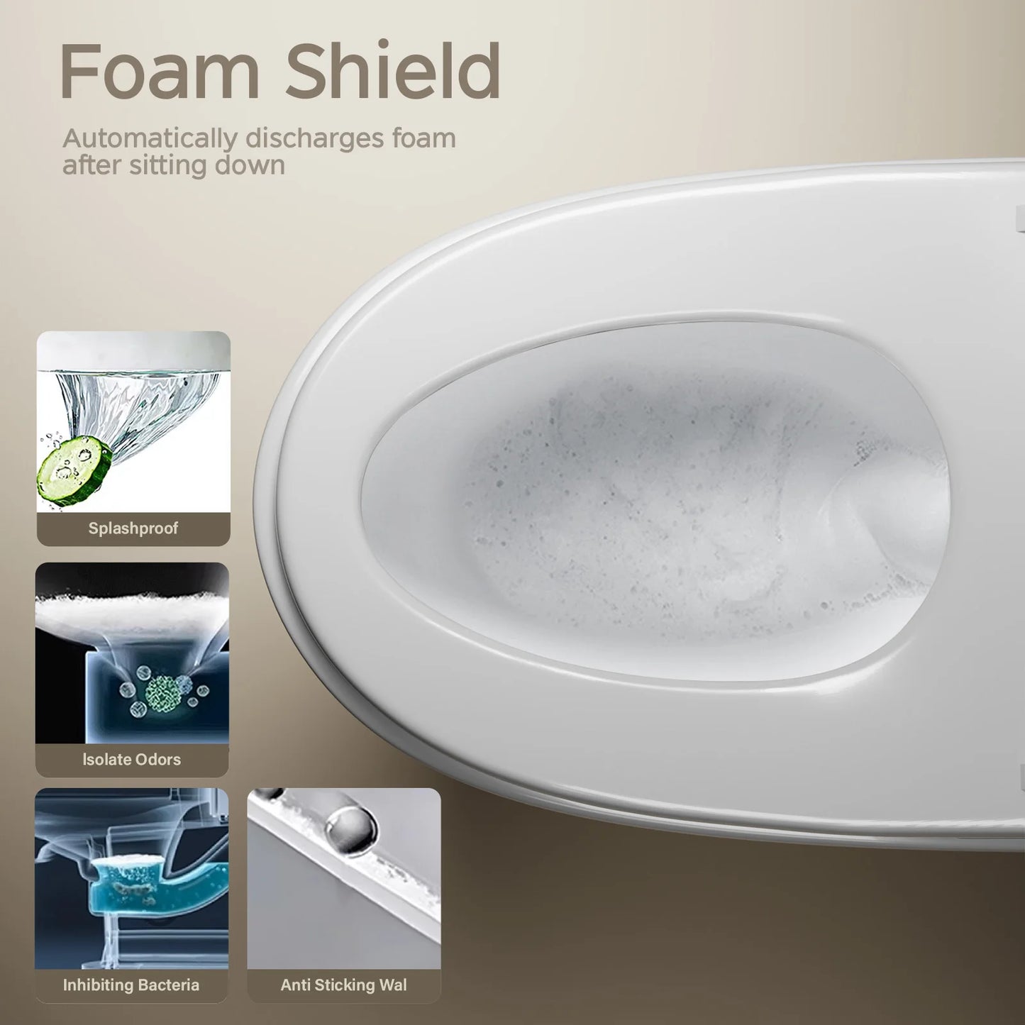 Smart Bidet Toilet With Auto Flush Seat