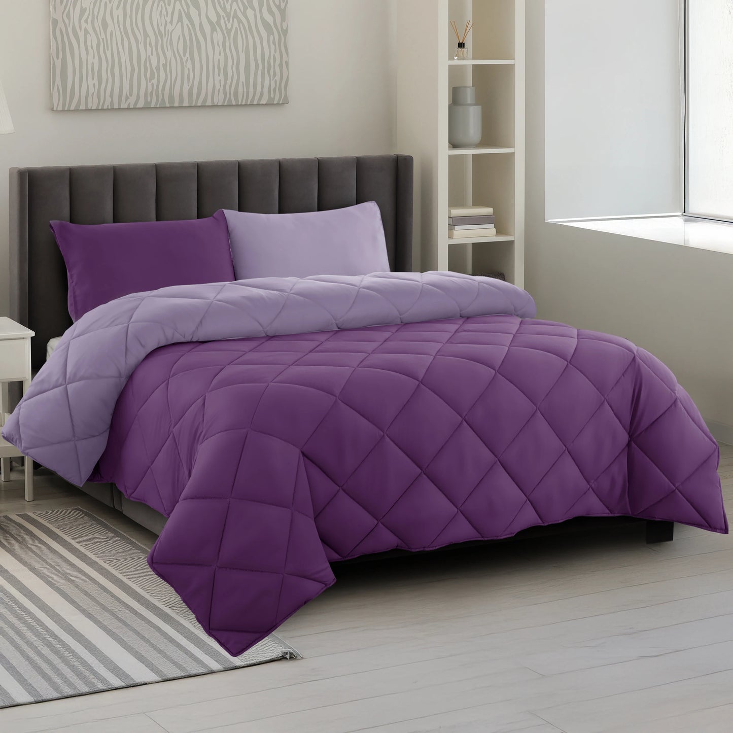 3 Piece Reversible Comforter Set
