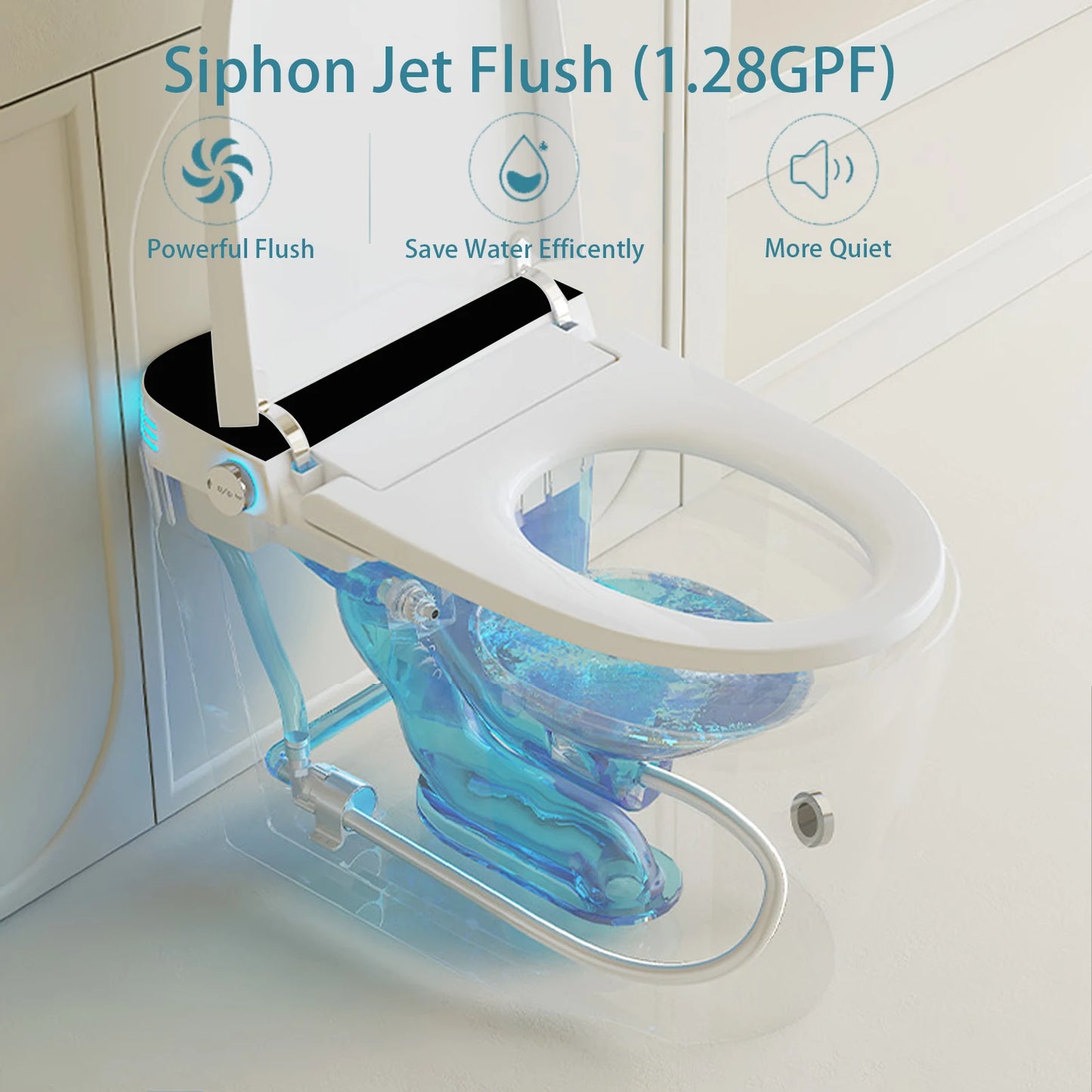 Smart Bidet Toilet With Auto Flush Seat