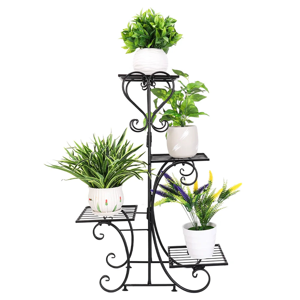 4-Tier Indoor Plant Stand (Black)